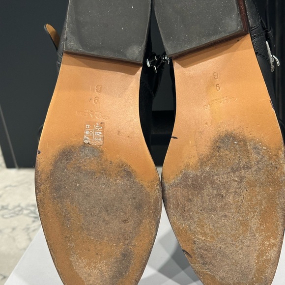 Coach Boots Womens 9 B Lannah Ankle Booties Buckle Straps Black Leather Zipper - Picture 11 of 15